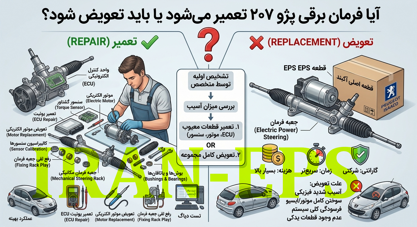 تعمیر فرمان برقی 207